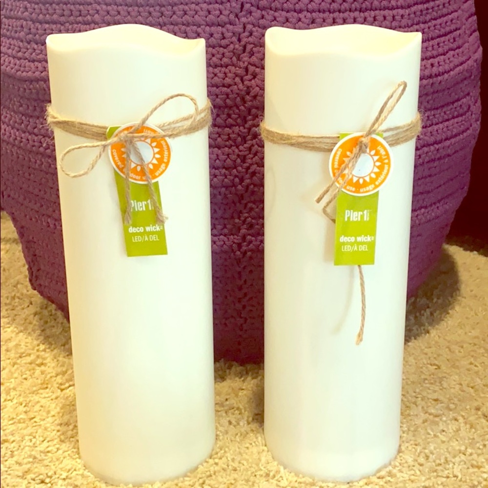 Pair LED battery operated candles